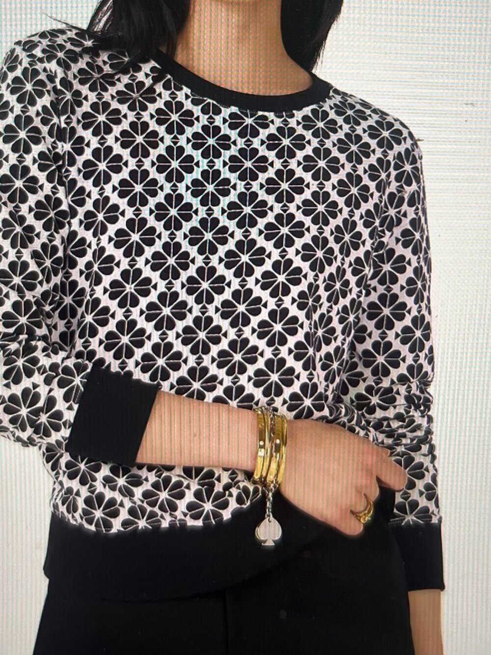 kate spade logo long sleeve sweatshirt